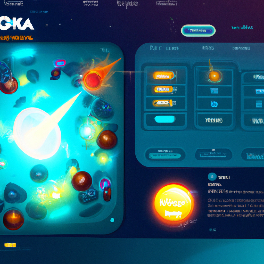 Gameplay snapshot: colourful HUD and badges